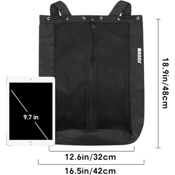 Swim Bag Mesh Drawstring Backpack Beach Backpack for Swimming, Gym &Workout Gear - Picture 7 of 8